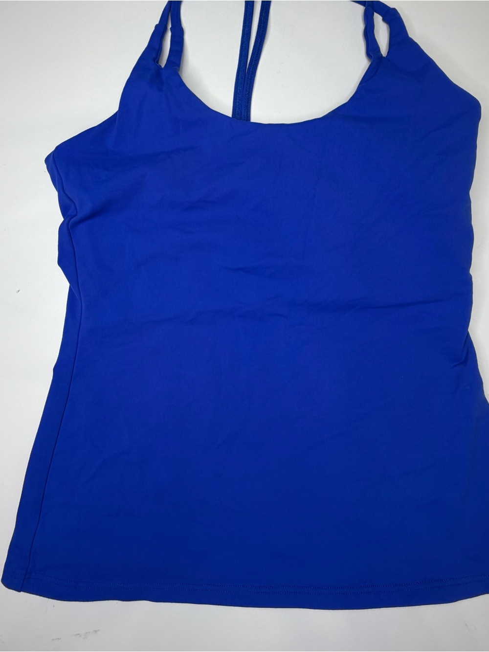 Montiel Women’s Royal Blue Strappy Tank Top, size large. Excellent condition!
